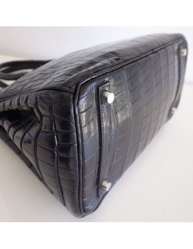 Sac Hermes Birkin 30 crocodile noir