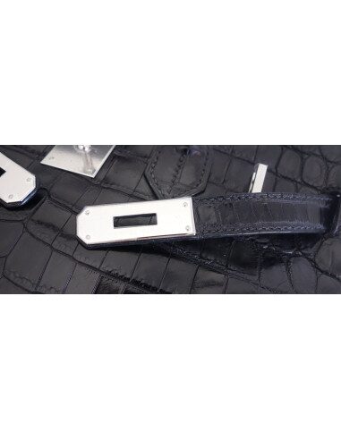 Sac Hermes Birkin 30 crocodile noir