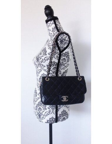 Sac Chanel Classique cuir et tweed