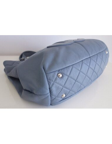 Sac Chanel shopping bleu jean
