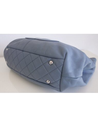 Sac Chanel shopping bleu jean