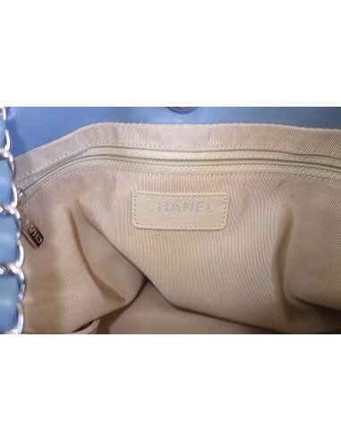Sac Chanel shopping bleu jean