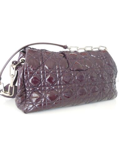 SAC DIOR NEW LOCK AUBERGINE 