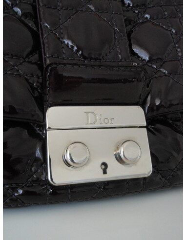 SAC DIOR NEW LOCK AUBERGINE 