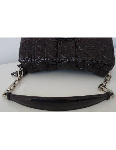 SAC DIOR NEW LOCK AUBERGINE 