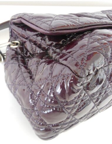 SAC DIOR NEW LOCK AUBERGINE 