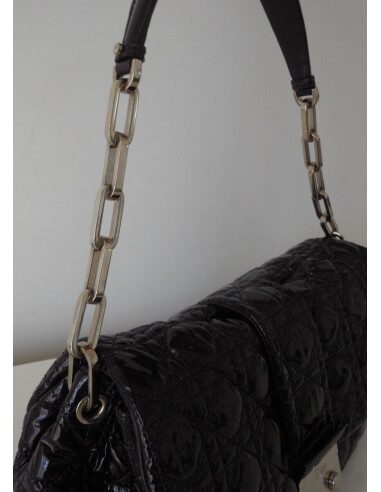 SAC DIOR NEW LOCK AUBERGINE 