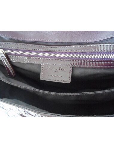 SAC DIOR NEW LOCK AUBERGINE 