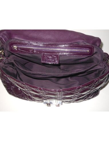 SAC DIOR NEW LOCK AUBERGINE 