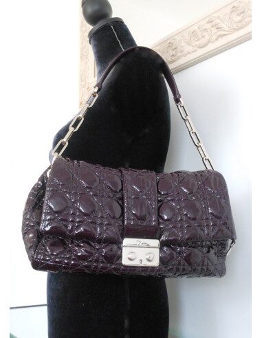 SAC DIOR NEW LOCK AUBERGINE 