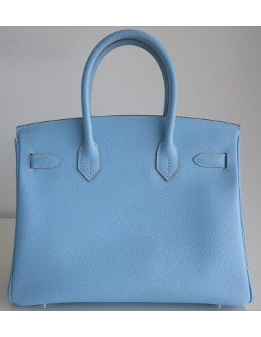 Sac Hermes Birkin 30 bleu céleste