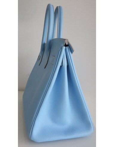 Sac Hermes Birkin 30 bleu céleste