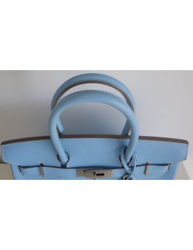 Sac Hermes Birkin 30 bleu céleste