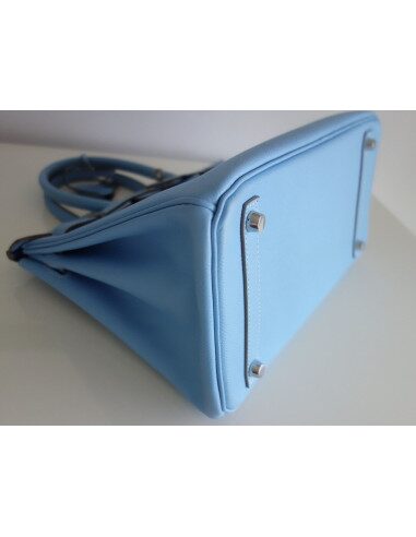 Sac Hermes Birkin 30 bleu céleste