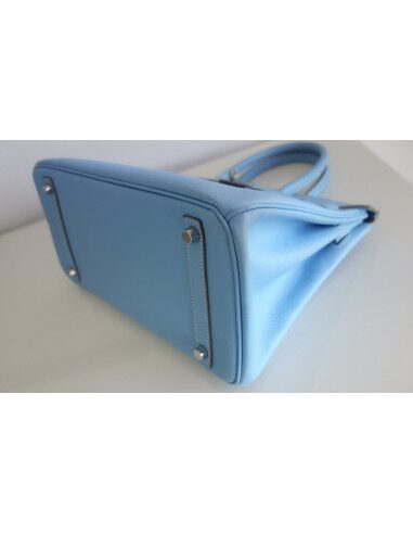 Sac Hermes Birkin 30 bleu céleste