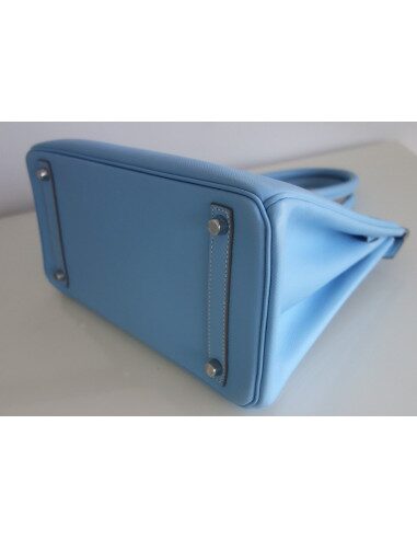 Sac Hermes Birkin 30 bleu céleste