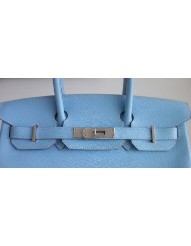Sac Hermes Birkin 30 bleu céleste