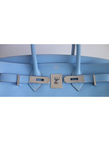 Sac Hermes Birkin 30 bleu céleste