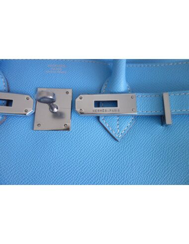 Sac Hermes Birkin 30 bleu céleste