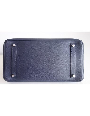 Sac Hermes Birkin 35 bleu marine