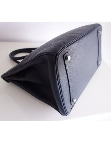 Sac Hermes Birkin 35 bleu marine