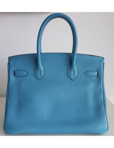 Sac Hermes Birkin 30 turquoise