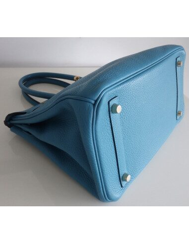 Sac Hermes Birkin 30 turquoise