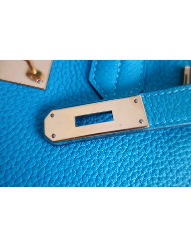 Sac Hermes Birkin 30 turquoise