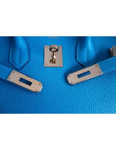 Sac Hermes Birkin 30 turquoise