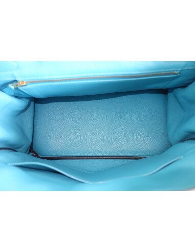 Sac Hermes Birkin 30 turquoise