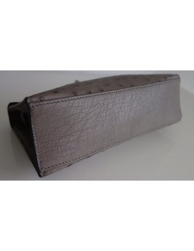 Pochette Hermes Kelly autruche étoupe