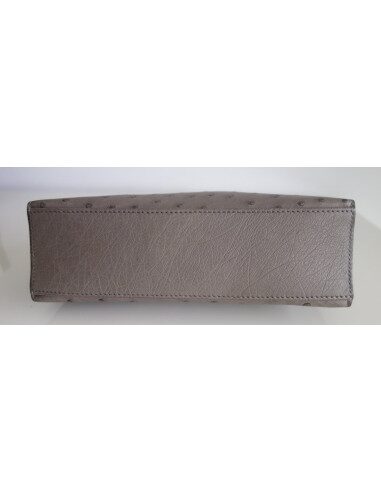 Pochette Hermes Kelly autruche étoupe
