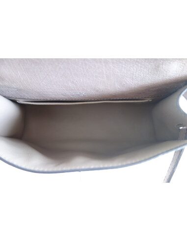 Pochette Hermes Kelly autruche étoupe
