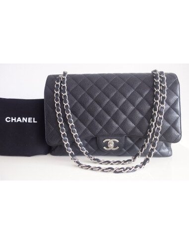 Sac Chanel Classique maxi caviar noir