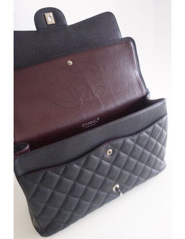 Sac Chanel Classique maxi caviar noir