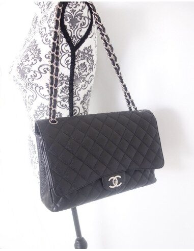 Sac Chanel Classique maxi caviar noir