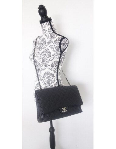Sac Chanel Classique maxi caviar noir