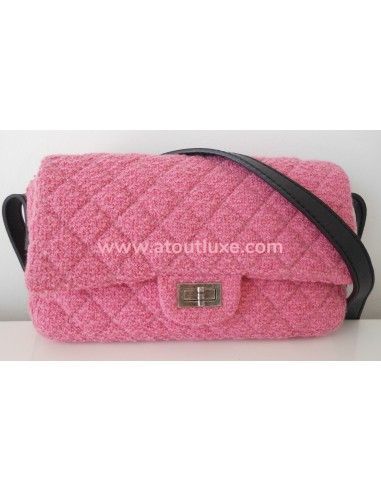 SAC CHANEL 2.55 TWEED ROSE