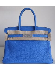 Sac Hermes Birkin 30 bleu hydra