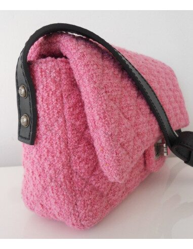 SAC CHANEL 2.55 TWEED ROSE