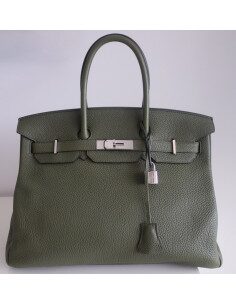 Sac Hermes Birkin 35 vert Veronese
