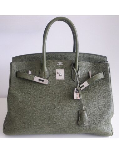 Sac Hermes Birkin 35 vert Veronese