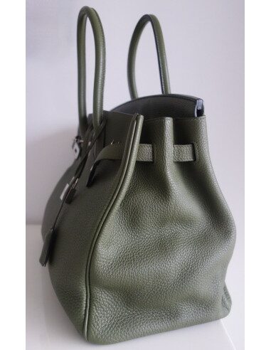 Sac Hermes Birkin 35 vert Veronese