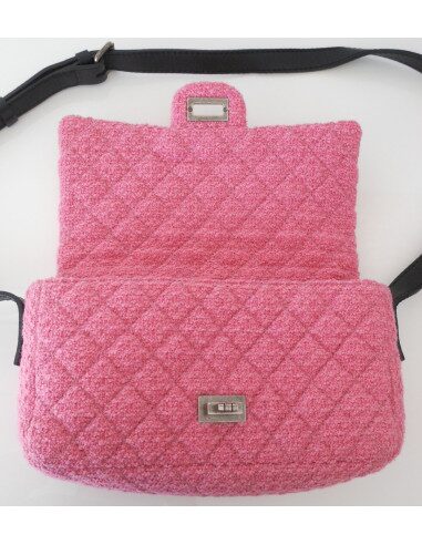SAC CHANEL 2.55 TWEED ROSE