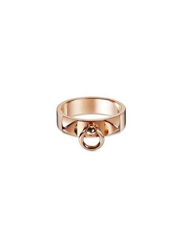BAGUE HERMES COLLIER DE CHIEN OR ROSE