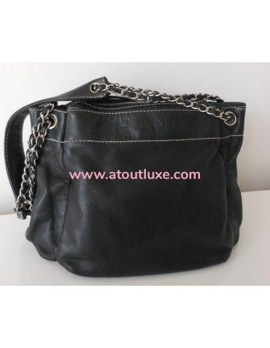 SAC CHANEL PETIT SHOPPING CUIR NOIR