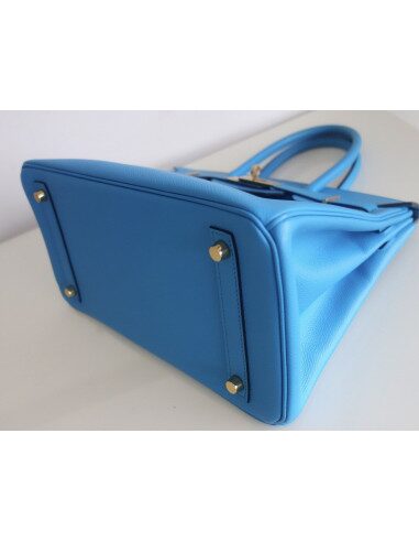Sac Hermes Birkin 30 bleu Frida