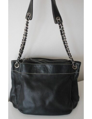 SAC CHANEL PETIT SHOPPING CUIR NOIR