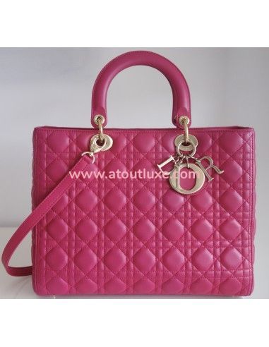 Sac Lady Dior rose