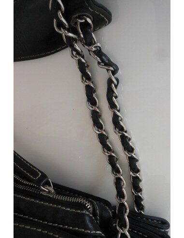 SAC CHANEL PETIT SHOPPING CUIR NOIR
